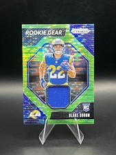 2024 Panini Prizm - Rookie Gear Blake Corum #RG-BCM Neon Green Pulsar Prizm Rams