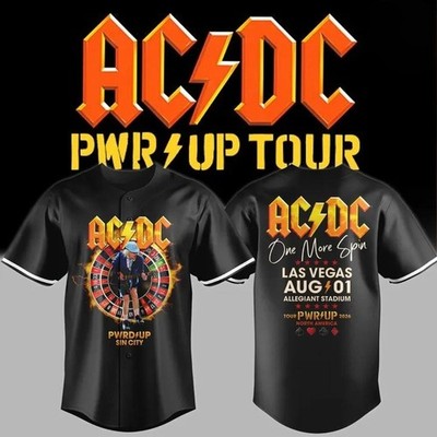 ACDC x Raiders Power Up Tour 2026 Baseball Jersey