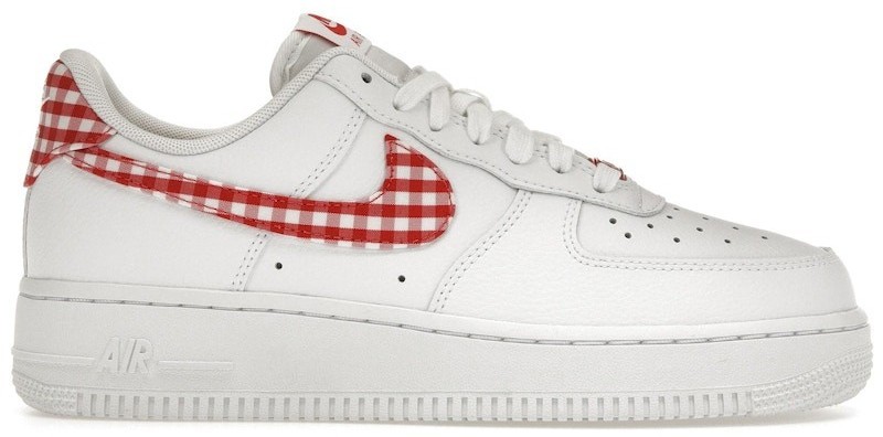 Size 10 - Nike Air Force 1 '07 Essential Mystic Red Gingham W for