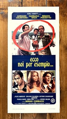 LOCANDINA MANIFESTO CINEMA POSTER ECCO NOI PER ESEMPIO CELENTANO POZZETTO BACH