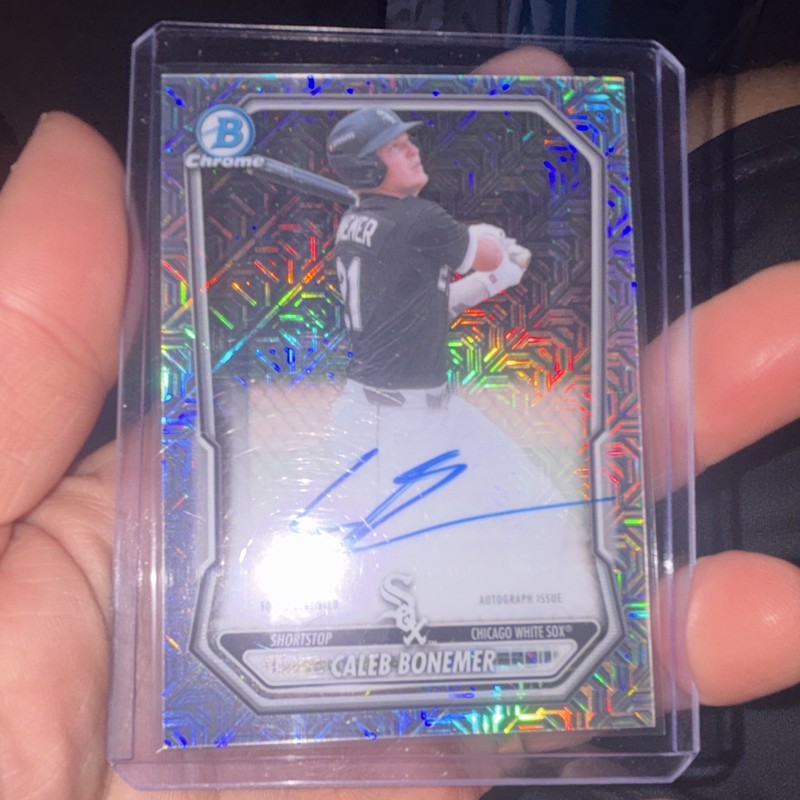Bowman Chrome Caleb Bonemer Autographs #BMA-CB White Sox Hard Signed Auto