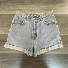 Vintage Levis 954 Shorts Womens Medium High Rise Cut Off Distressed Denim 90s
