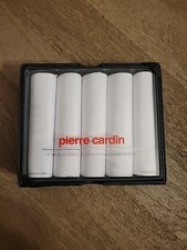 Pierre Cardin Men  s 100 Cotton Handkerchiefs   Set of 5 in Original Box   New