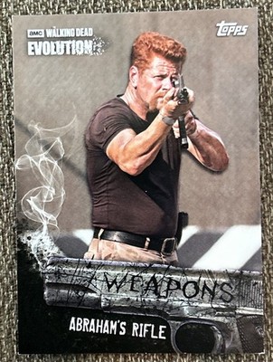 2017 Topps The Walking Dead Evolution ABRAHAM FORD RIFLE Weapons 33/50 Card W-9