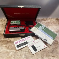Minolta 16 QT Subminiature Film Camera Set w/ Case Manuals Untested