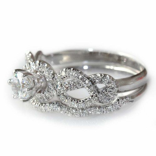 1.1Ct Mossanite Ring 925 Sterling Silver Women's Ring,Fashion Ring RSG211 - Picture 3 of 4