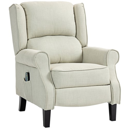 HOMCOM Vibration Massage Recliner Chair for Living Room with Heat, Wingback Sin