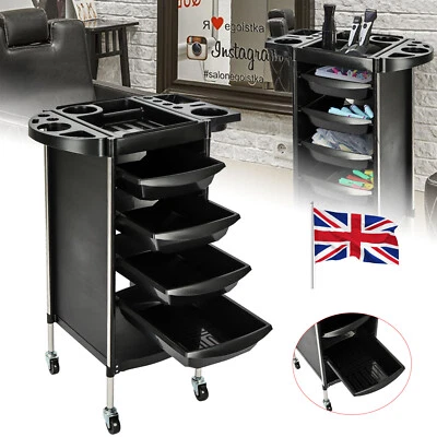4 Drawer Rolling Shelf Beauty Trolley Cart Salon Barber Organizer Stand Display