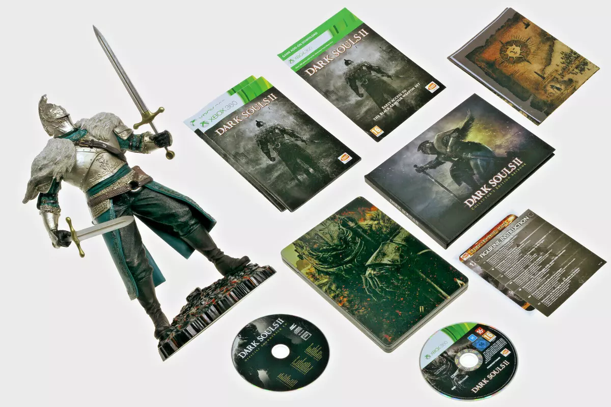 Xbox 360 DARK SOULS II 2 Collectors Limited Edition Map Soundtrack Figure  Book