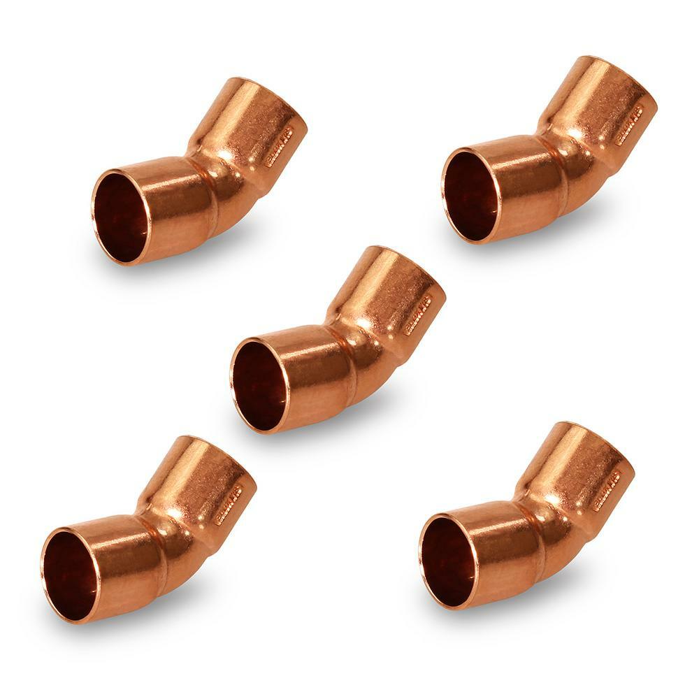 1-1/8" HVAC Copper 45 Elbow C x C , W03044 / C290-0150 , Pack of (5)