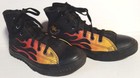 CHUCK TAYLOR BLACK WITH FLAMES HIGH TOP SNEAKERS BOYS 3 US MADE BY CONVERSE — photo 3