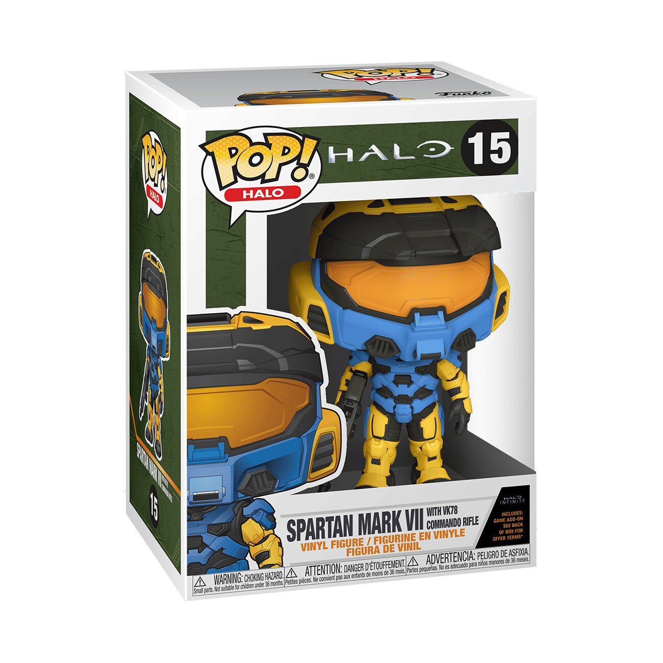 Funko Pop Spartan Mark VII Halo 3.7 inch Vinyl Figurine (GAME ADD ON)