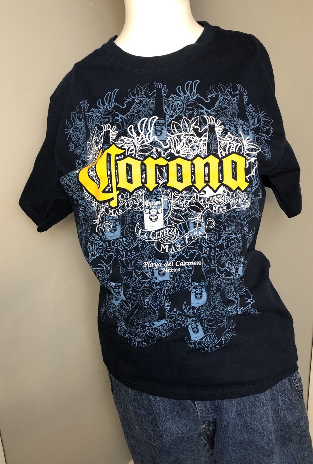 Medium Corona Extra Mexican Beer Graphic TShirt La C… Gem