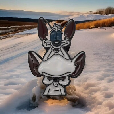 PINKY AND THE BRAIN PIN I PINKY SITZT BRAIN AUF DEMSELBEN I CARTOON I LUSTIG