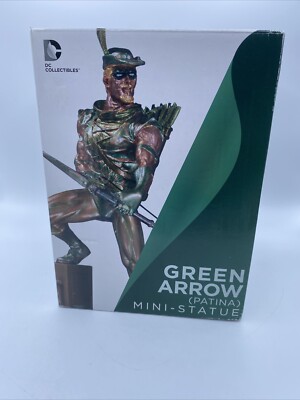 Green Arrow Patina Mini Statue Oliver Queen Matt Wagner DC Comics NEW