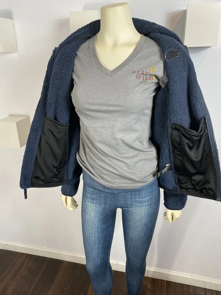 The North Face Mujer Osito Bomber - Sherpa Polar - Urbano Azul Marino - Mediano Nuevo con Etiquetas $120 Foto 3 de 4