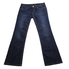 Vigoss Jeans Denim 11 Dark Blue Wash Bootcut Cotton Stretch Flap Pockets