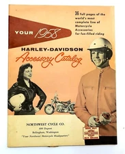 1958 HARLEY DAVIDSON ACCESSORY CATALOG Nice Vintage ORIGINAL Booklet Early HD