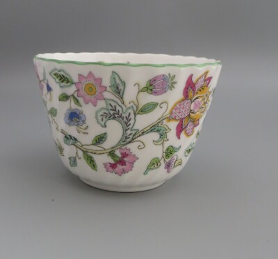 Minton Bone China Haddon Hall B1451 Green Trim Sugar Bowl 1st