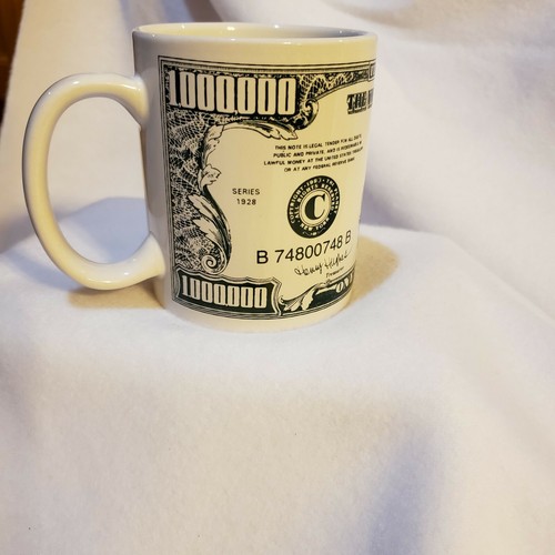 Kaffeetasse One Million Dollar Bill President Roosevelt 12 Unzen $ 1.000.000 Geld