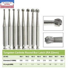 1-20 * Dental Tungsten Carbide Low Speed Round Burs RA 1 2 3 4 5 6 7 8