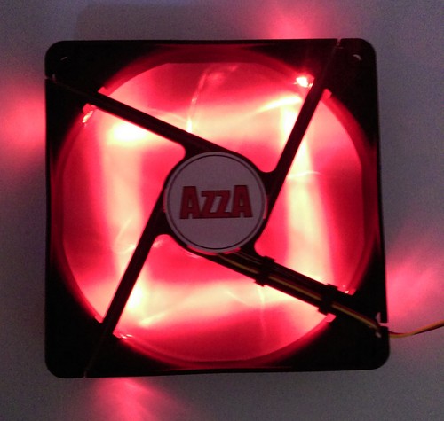 Paquete de 2: NUEVO AZZA 130mm Rojo LED 3/4pin Molex Gaming PC Estuche Ventilador de Enfriamiento con Tornillos - Imagen 2 de 12