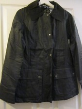 Green Barbour Waxed Ladies Coat Uk Size 10 - Brand New With Tags