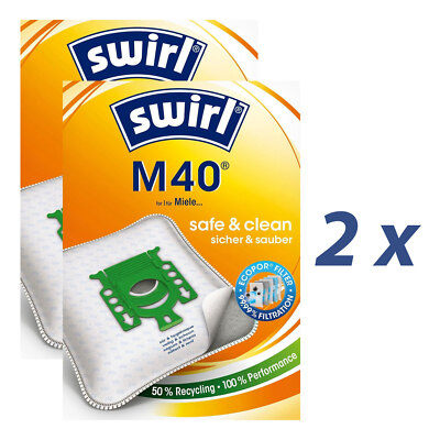 Swirl M 40 8 Staubsaugerbeutel Multipack passend zu verschiedenen Miele Modellen