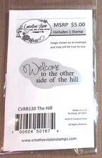 CREATIVE VISION "THE HILL" RUBBER STAMP CVRR130 - NEW