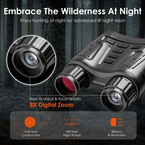 Rexing B1 Pro 4K IR Night Vision Digital Binocular - Picture 8 of 9