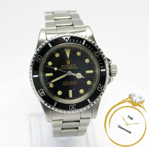 Vintage 1966 Rolex Submariner 5513 Gilt 