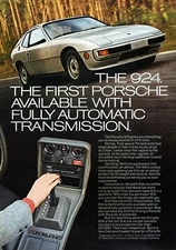1977 Porsche 924 "Fully Automatic" Original Color Print Ad