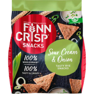 Finn Crisp Snacks Sour Cream and Onion Chips Roggenchips 150 g