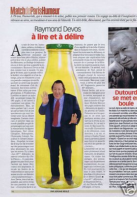 Coupure de presse Clipping 2002 Raymond Devos   (1 page)