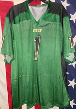 OKLAHOMA BAPTIST UNIVERSITY bison football jersey rare nwot #1 mesh 2 sided Med