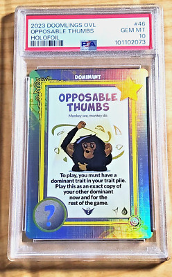 2023 Doomlings Overlush OPPOSABLE THUMBS #46 Holofoil PSA 10 Gem Mint