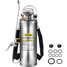 3 Gal. Stainless Steel Sprayer Adjustable Nozzle Hand Pump Sprayer Set with 20