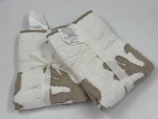 New Set/2 Pottery Barn Aloha Handcrafted Cotton Patchwork Quilted Standard Shams