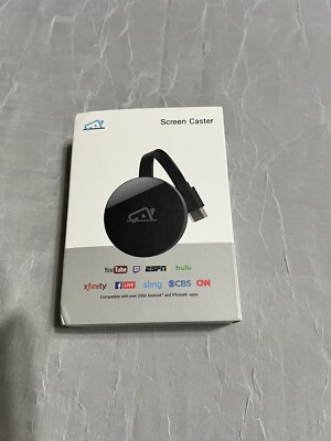 Cable Free TV Screen Caster Mirroring Works With Android iPhone iPad Laptops