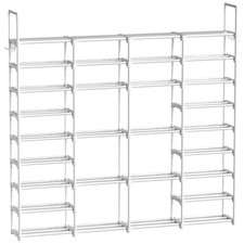 WOWLIVE 4 Row 9 Tiers Extra Large Shoe Rack Big Tall Metal Shoe Shelf, Heavy ...