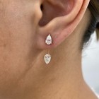 1.9ct Pear Jacket Earrings Rose Gold 14K Labcreated Diamond F/VS — photo 1
