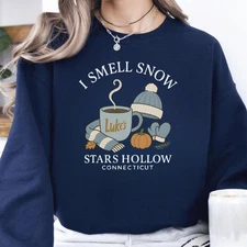 I Smell Snow Shirt, Gilmore Girls Christmas Sweatshirt, Cozy Winter Holiday Tee