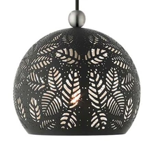 Livex Lighting 49541 Chantily 1 Light 8"W Mini Pendant - Black