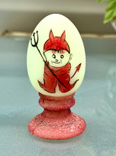 Raro LOUISE PIPER Fenton***HP CREMA SATINADA HUEVO DIABLO EN SOPORTE, FONDO DE FRITA**'82
