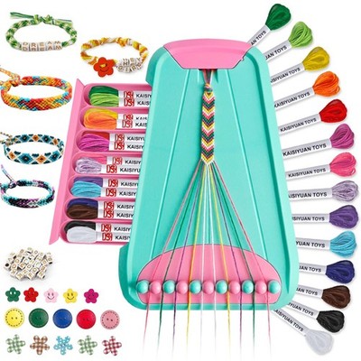 Friendship Bracelet Making Kit Ages 8-12 with 28 Pre-Cut Threads Letter Beads