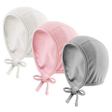 Newborn Baby Hospital Hat Infant Set Head Cap Lovely Ears Belt Beanie 0-6Mont...