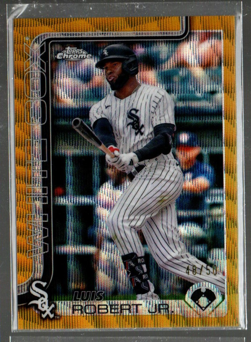 スポーツ選手 Luis Robert    topps 2025 Topps Chrome - Luis Robert #177 Gold Wave Refractor /50 for