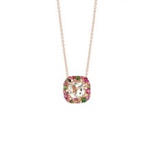 Salvini Damiani Linea BONBON - Collana in oro rosa con diamanti e parasiolite