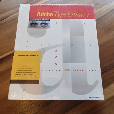 Helvetica Extended 3 Adobe Type Library Font MAC -  Vintage Sealed Box 184