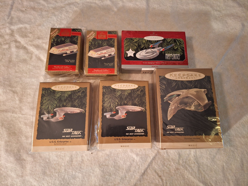 Star Trek Hallmark (6) Ornaments - NEW (H)